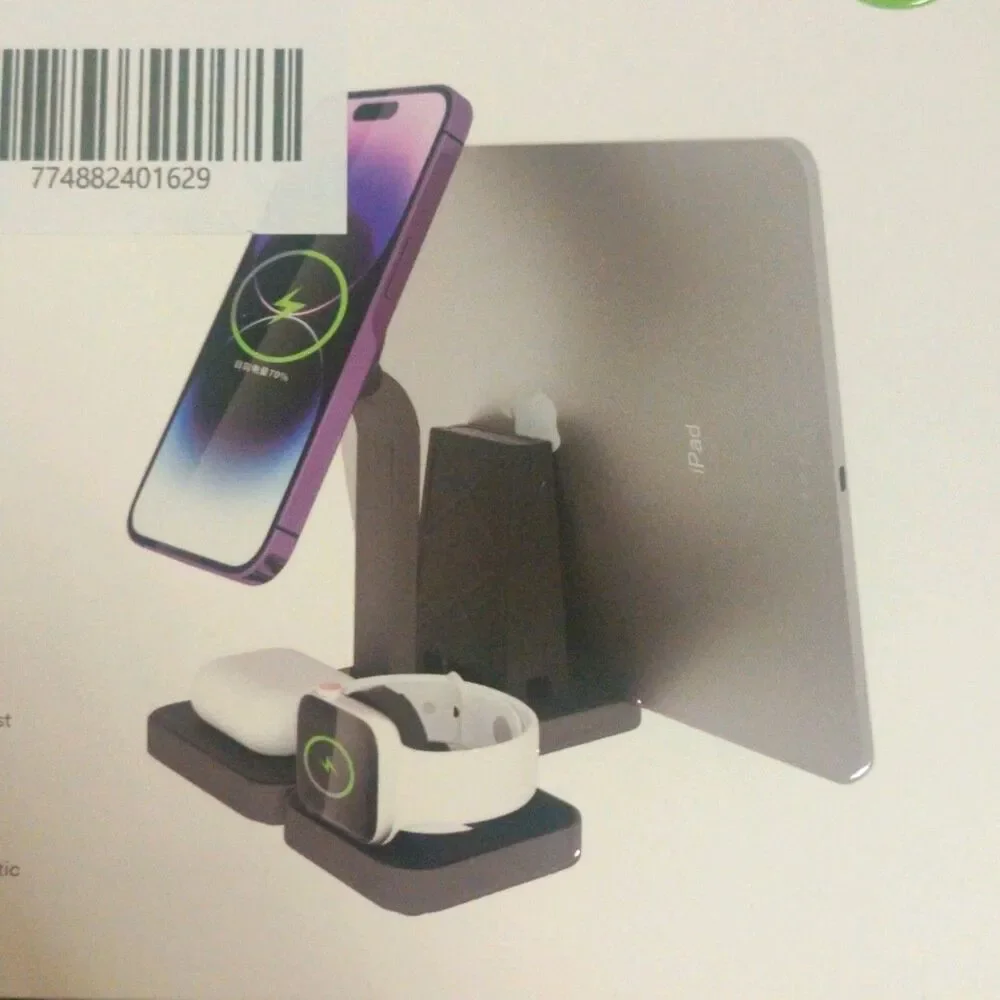 4 in 1 Magnetic Wireless Charging Stand Y15S, Black, For Apple Devices